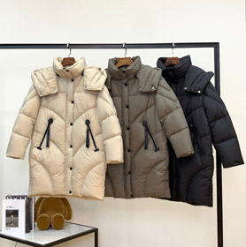 MaxMara new arrival: 90% white goose down single-breasted mid-length down jacket-5344  