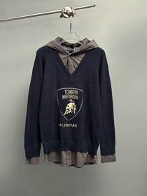 Balenciaga x Lamborghini collaboration faux two-piece wool knit sweater-5484  